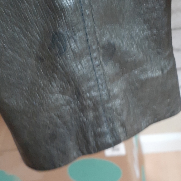 BBDakota charcoal grey leather motto jacket small - Picture 6 of 9